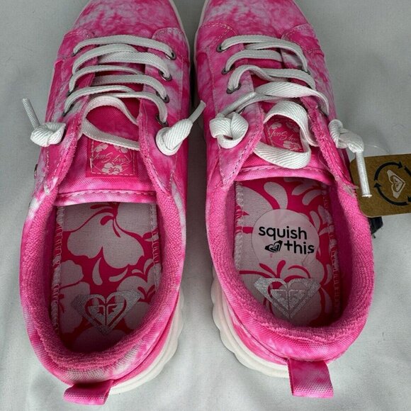 Roxy Sheilahh Women's Sneaker Pink Canvas Tie Dye Platform Sole Size 9 - Picture 4 of 9